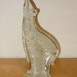 Vintage Altaglass Alta Glass Figurine Howling Wolf or Bear Mid-Century MCM